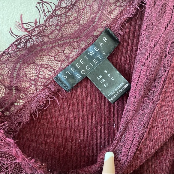 Burgundy Long Sleeve Top - Picture 6 of 6